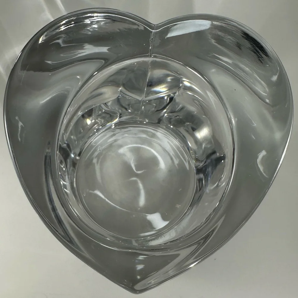 Royal‎ Limited Clear Heart Votive Candleholder 24% Full Lead Crystal